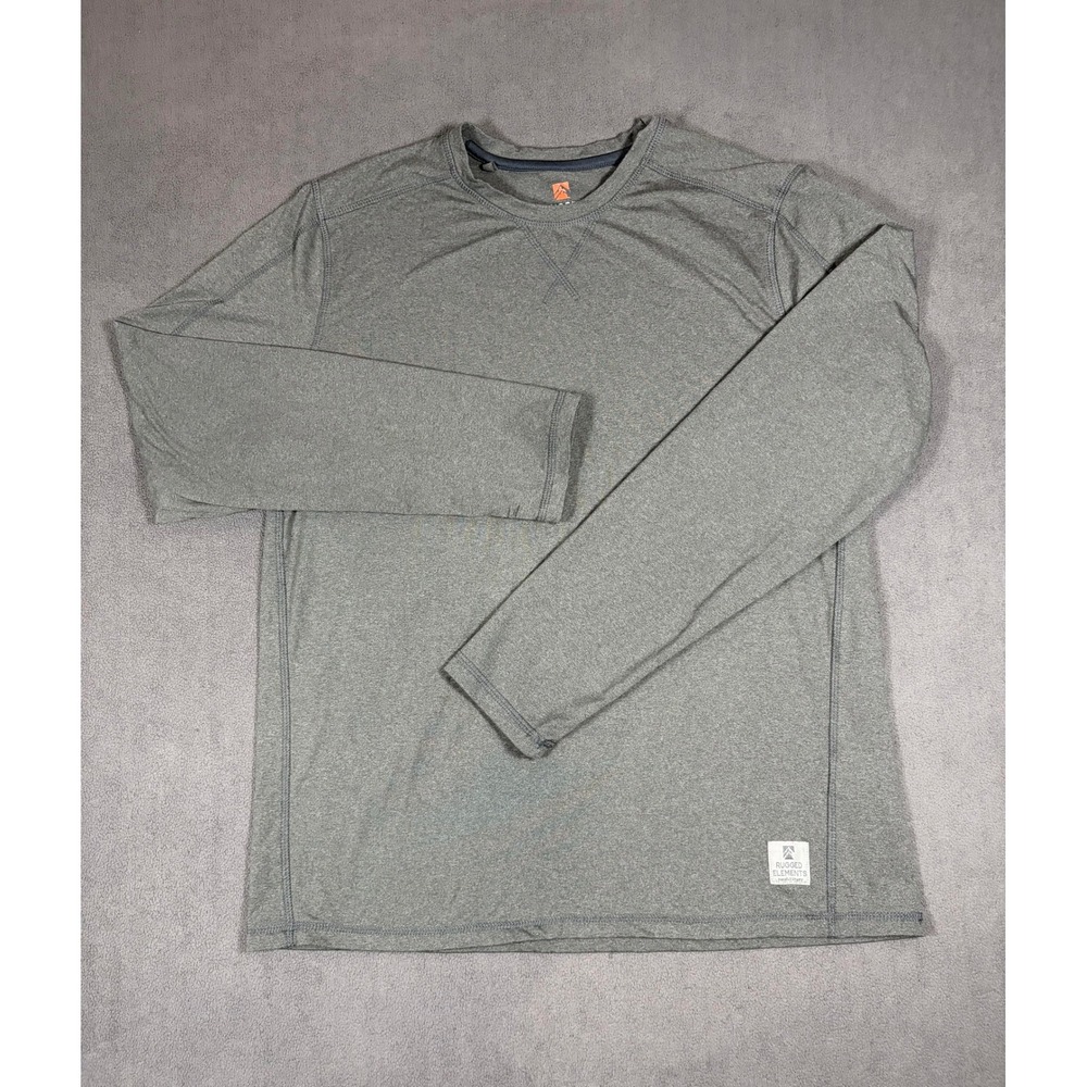 Rugged Elements Long Sleeve Shirt Mens Medium Gray Durable Utility Active